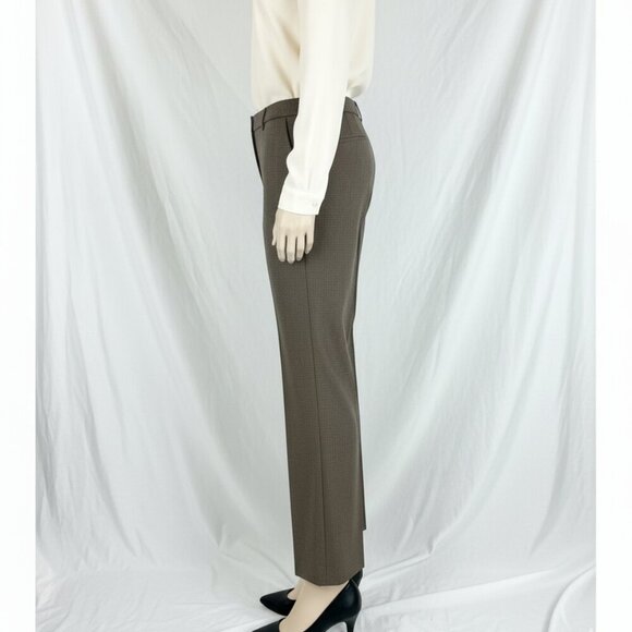 NWT Coldwater Creek Natural Fit Checkered Plaid Brown Pants 10 - Picture 3 of 12